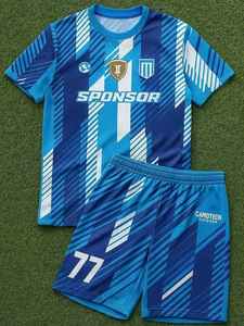 Camiseta de Fútbol Personalizada Unisex de Poliéster Sublimado, Uniforme de Fútbol para Hombre, Camiseta y Pantalones Cortos, Producto Más Vendido - Product Image 4