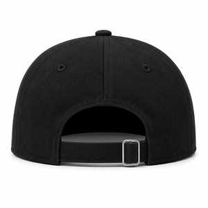 Casquette noire à fermeture snapback avec broderie 3D tête de cerf blanche sur le panneau avant, style streetwear unisexe, en toile. - Product Image 2