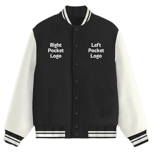 Veste universitaire personnalisée pour homme, bordures côtelées rayées, fermeture à boutons pression, parfaite pour un usage unisexe, veste en laine de haute qualité - Product Image 2