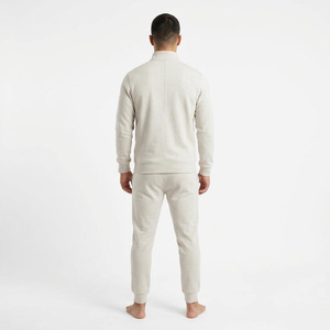 Hawk Eye Sports <b>Men's</b> Slim Fabric Fleece 300g Winter <b>Pullover</b> Hoodie Full-Length Button-Up Tracksuit Set Breathable - Product Image 2
