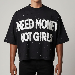 Woven 100% Polyester Oversized T-shirt for Men - Product Image 5