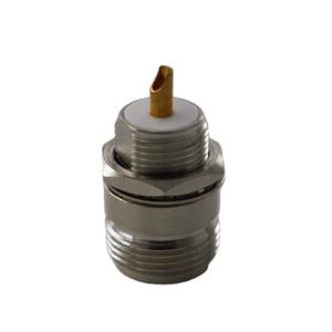 Conector Coaxial RF Hembra Tipo N de Montaje en Panel, 50 Ohmios, Totalmente de Cobre, con Tuerca y Arandela - Product Image 3