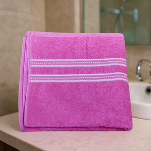 Ensemble de serviettes de bain en microfibre douce 400 GM, rayées, grande taille 30x60 pouces, pour spa ou hôtel - Product Image 2