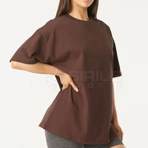Latest Design Low MOQ <b>Women</b> Summer Casual Oversized T-<b>Shirts</b> Wholesale Customized <b>Loose</b> 100% Cotton Streetwear Breathable - Product Image 4