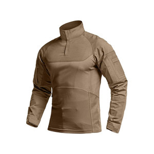 เสื้อเจอร์ซีย์เพนท์บอลแขนยาวสีน้ำตาล พร้อมแผงตาข่ายและคอซิป สำหรับเกมยิงปืนกลางแจ้ง - Product Image 1