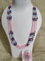 Collier vintage fait main à plusieurs rangs avec perles, imitation perle, opale et pierres en forme de cloche, pour femme, idéal pour les fêtes et la mode