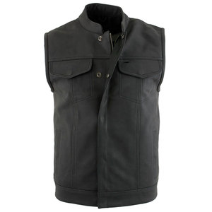 Chaleco de Cuero para Hombre, Prenda Exterior sin Mangas, Diseño Elegante, Informal, Transpirable, para Invierno, Viajes, Actividades al Aire Libre, Estilo de Vida Moderno - Product Image 1