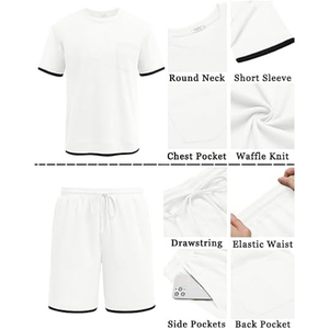 Men Casual Matching Outfit Manufacturer Cotton Cargo Shorts T Shirt Summer OEM ODM Bulk Supply - Product Image 5