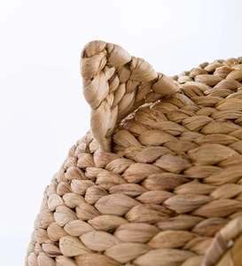 Panier en jacinthe d'eau tissé à la main en forme de hibou, panier de rangement artisanal, vente en gros, fabriqué par VgreenArt au Vietnam - Product Image 6