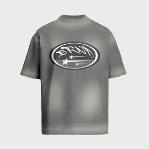 T-shirt à manches courtes pour homme avec logo imprimé, col rond, coupe classique, jersey de coton, style décontracté avec motif sur le devant - Product Image 4