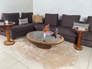 โต๊ะกาแฟหินอ่อนดีไซน์ทันสมัย ANURAG HANDICRAFT พร้อมโครงโลหะสำหรับตกแต่งห้องนั่งเล่น - Product Image 2