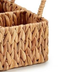 Cesta de Almacenamiento Multifuncional de Jacinto de Agua, Cesta Organizadora, Portautensilios de Jacinto de Agua, Cesta para Utensilios de Mesa - Product Image 3
