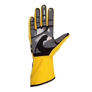 Guantes de Carreras de Invierno Amarillos con Dedos Completos, Diseño de Panel Negro, Revestimiento de PU Antideslizante, Tejido Nomex Impermeable y Ligero para Exteriores - Product Image 4