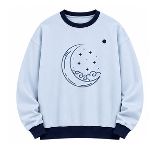 เสื้อสเวตเชิ้ตผู้ชายเนื้อหนานุ่ม ผ้าฝ้ายฟลีซ ทรงหลวม ขอบเสื้อแบบริบ เหมาะสำหรับใส่สบายๆ ในวันหยุดสุดสัปดาห์และเดินทาง - Product Image 4