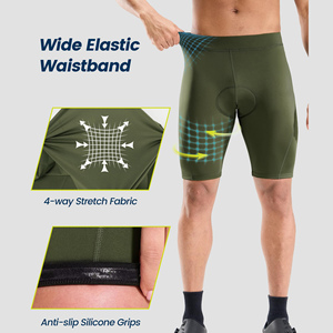 Vente en gros de shorts et collants de cyclisme confortables et à séchage rapide pour hommes, pour le VTT en extérieur, avec rembourrage pour équipes cyclistes - Product Image 4