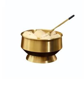 Polished Metal Ice Cream <b>Bowl</b> With Spoon Stainless Steel <b>Dessert</b> Cup Kitchenware - Product Image 3