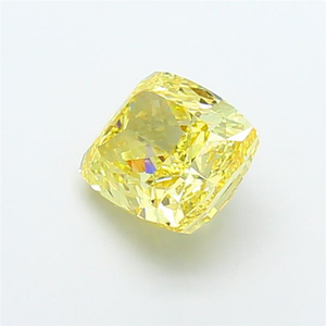 Diamante suelto cultivado en laboratorio, corte cojín, color amarillo vivo, certificado CVD, brillo radiante para joyería fina y elegante. - Product Image 4
