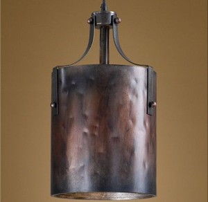 Lámpara Colgante de Metal Rústica, Redonda, Hecha a Mano, Decoración para el Hogar, para Sala de Estar - Product Image 3