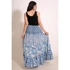 Bohemian Handmade Cotton <b>Patchwork</b> Printed Maxi <b>Skirt</b> Women's Long <b>Skirt</b> Festival Fashion - Product Image 3