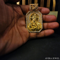 Pendentif Hip Hop Avira Jewels en argent sterling massif 925 plaqué or rose 4 carats Moissanite sans nickel sans plomb IDGL/GRA