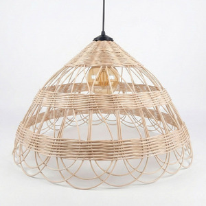 Abat-jour suspendu en rotin, prix abordable, accessoire pour chambre de bébé ou de tout-petit, abat-jour tressé à la main - Product Image 1