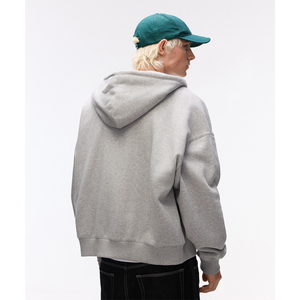 Sweat-shirt à capuche vintage uni en molleton 100 % coton épais de haute qualité, fabrication 2026 - Product Image 3