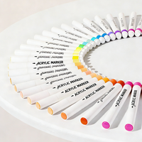Nouveaux produits – Marqueurs de peinture acrylique à base d'eau non toxiques, 12/24/18/36/48 couleurs, vente en gros