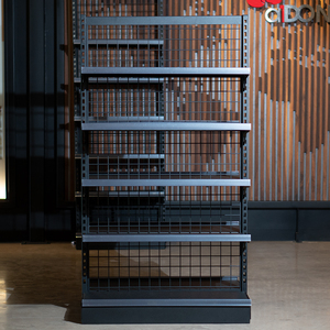 Étagère gondole double face robuste en treillis métallique avec structure métallique autoportante pour supermarchés - Product Image 5