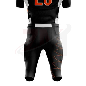 Conjunto de Uniforme de Fútbol Americano para Hombre, Jersey y Pantalones Negros y Naranjas, Número 23, Impresión por Sublimación, Poliéster Transpirable, Talla Adulto - Product Image 4
