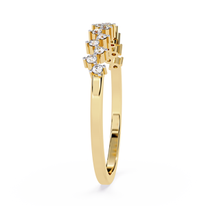 แหวนเพชรทรงกลมเจียระไนแบบบริลเลียนท์ทองคำขาว 14k สำหรับผู้หญิง เหมาะสำหรับงานหมั้น งานครบรอบแต่งงาน และงานแต่งงาน - Product Image 3