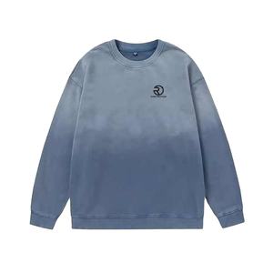 Conception respirante en gros lavage à l'acide sweat à col rond à manches longues coton thermique hommes surdimensionnés chemises de survêtement personnalisées - Product Image 1