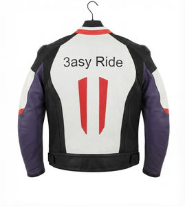 Men’s CE Level 2 Cowhide Leather Moto <b>Racing</b> <b>Jacket</b>/Chaqueta Motorcycle Track Protective Riding Approved Gear - Product Image 2