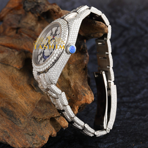 VVS Quality Men's 41mm Glass Stainless Steel Luxury Sport Watch Yellow Gold Plating ETA Quartz Movement Analog 20mm <b>Coin</b> Fashion - Product Image 2