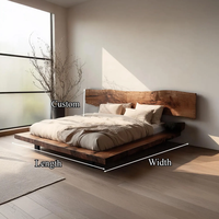 Ensemble de lit de luxe moderne pour la maison avec personnalisation, mobilier de chambre en bois, lit en bois massif de chêne, lit moderne de luxe de haute qualité