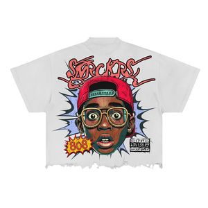 Camiseta StrickKid para Hombre, Corte Regular, Estilo Urbano, Estampado de Personajes, Logotipo Rojo en la Parte Delantera, Manga Corta, Cuello Redondo Clásico, 210 GSM, Personalizable en la Parte Delantera - Product Image 1