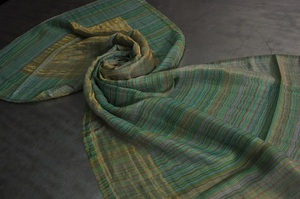 Estolas de Lana Fina con Teñido Espacial Zari, Bufanda Larga de Invierno Tejida, Bufanda Larga Tradicional de Cachemira - Product Image 3