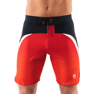 Shorts de bain pour hommes à blocs de couleur, séchage rapide, extensibles, pour la compétition, le surf et les sports nautiques, vêtements personnalisables avec logo OEM - Product Image 1