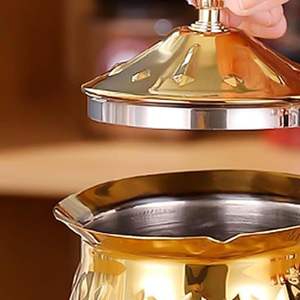 Cafetera Turca Árabe de Acero Inoxidable de 300 ml, Apta para Inducción, con Aislamiento Térmico, Utensilios para Café y Té - Product Image 4