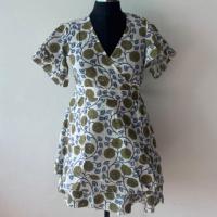 Robe de nuit florale pour femmes, col en V, longueur genou, manches courtes, robe de détente, vêtements de plage, 100% coton, faite à la main, respirante