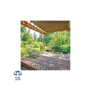 Filet d'ombrage en cuir naturel BLUE LOTUS FARM, design moderne style ferme, pour usage extérieur, commandes personnalisées - Product Image 1