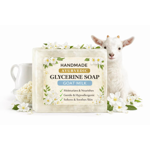 Jabón ayurvédico artesanal de glicerina y leche de cabra - Product Image 1