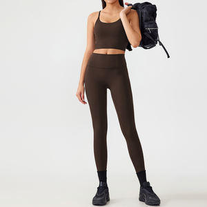 Ensembles de sport pour femmes de haute qualité, respirants et légers, avec soutien-gorge de sport et leggings à taille élastique, extensibles dans les quatre sens, pour le yoga - Product Image 3