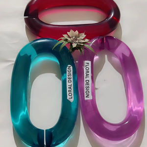 Decoración del hogar: Eslabones de cadena de resina personalizables de gran tamaño y colores claros, eslabones grandes de resina multicolor disponibles. - Product Image 1