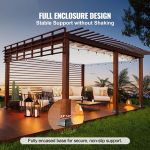 Staffa per Palo in Acciaio Verniciato a Polvere 4x4 per Carichi Pesanti, 4 Pezzi, Interno 3.6"x3.6", Adatta per Ancoraggio Standard di Pali in Legno per Decking - Product Image 2