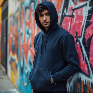Sudadera con capucha de poliéster y algodón para hombre, suave, informal, cálida, estilo urbano - Product Image 3