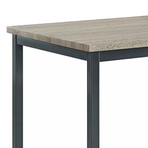 Tavolo da Pranzo Rettangolare in Combinazione di Colori Grigio e Nero - Product Image 3