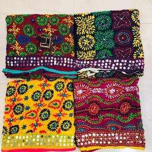 Dupatta Étnica Phulkari para Estilo Punjabi, Chunni Colorida Bordada, Estola Bagh con Trabajo de Hilo, Pañuelo Nupcial Jaago, para Noche de Fiesta - Product Image 2