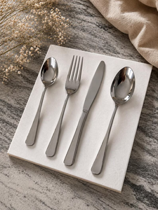 Ensemble de couverts en acier inoxydable poli miroir, couteau, fourchette, cuillère pour mariage, restaurant, fête - Product Image 2