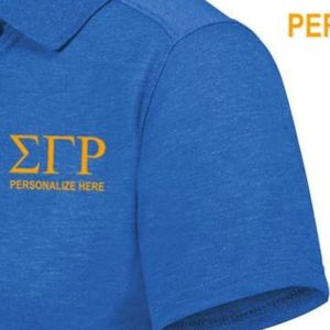 Camiseta Polo Sigma Gamma Rho Unisex de Algodón, Manga Corta, con Cuello, Informal, Ropa de Hermandad Griega, Top Clásico con Letras, Personalizable - Product Image 6
