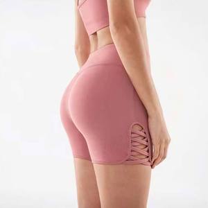 กางเกงขาสั้นโยคะเอวสูงสำหรับผู้หญิง PIHA SPORTS ราคาส่งถูก ไซส์ใหญ่ สำหรับออกกำลังกาย ปั่นจักรยาน วิ่ง ผ้าเนื้อนุ่ม ยืดหยุ่นได้ดี - Product Image 4